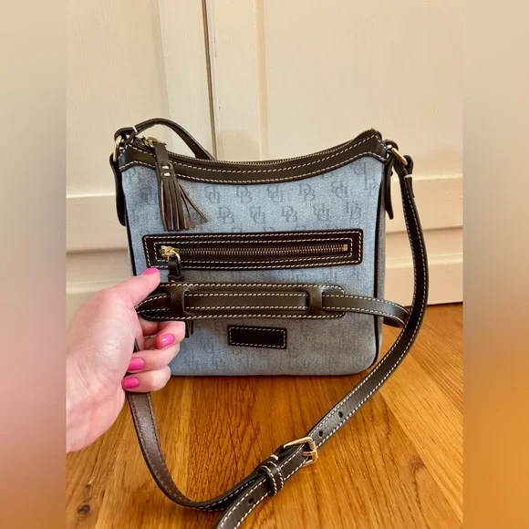 Dooney & Bourke Blue Cross Body Bag - Vintage Dooney - Like New - Fast shipping! - Picture 3 of 12